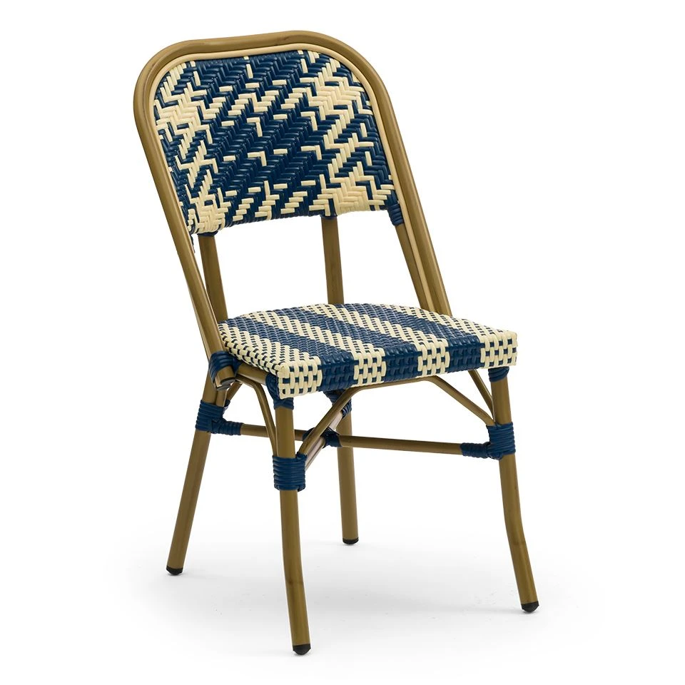 Outdoor Blue And White French Bistro Chairs