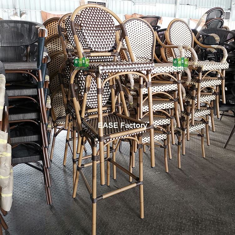 Aluminum Parisian Rattan Outdoor Bar Stools best