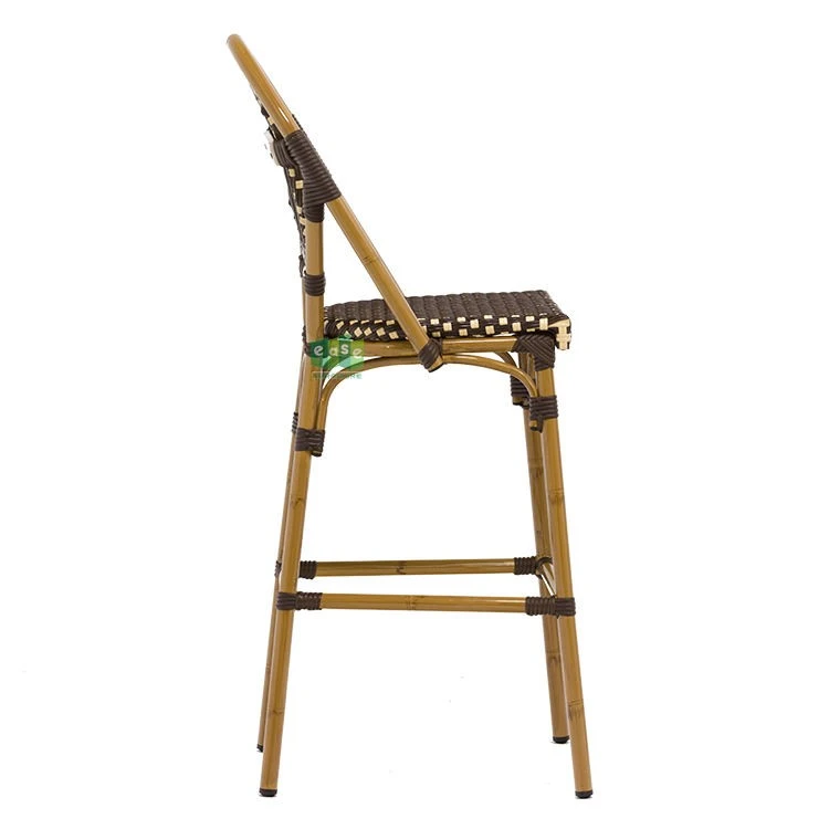 Aluminum Parisian Rattan Outdoor Bar Stools factory