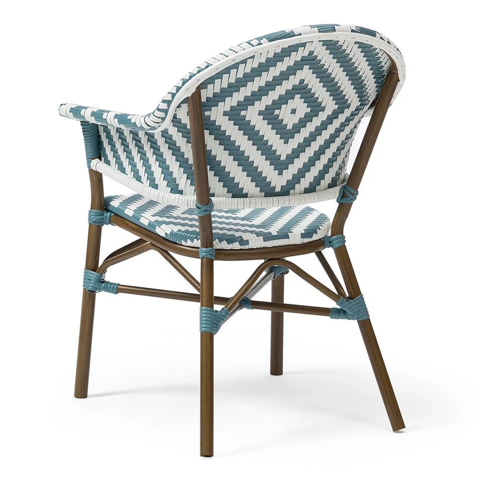 Aluminum Rattan Outdoor French Bistro Chairs factory