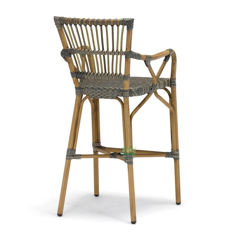 Aluminum Rattan Wicker Outdoor Bar Stools high quality