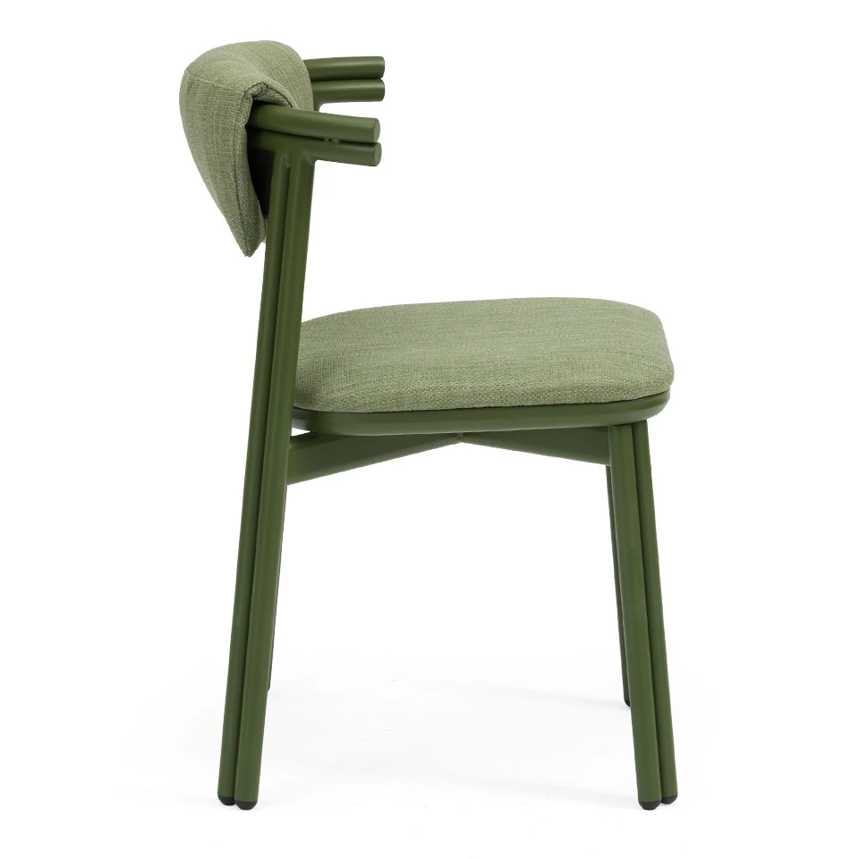 Aluminum Upholstered Green Restaurant Chairs suppliers