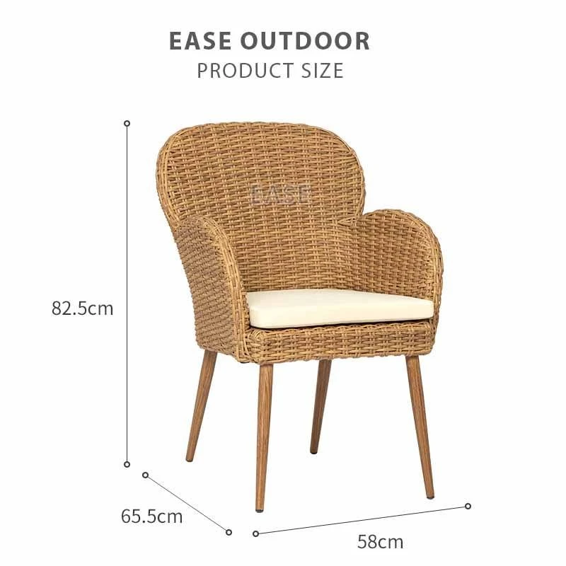 Aluminum Woven Outdoor Rattan Wicker Chairs factory