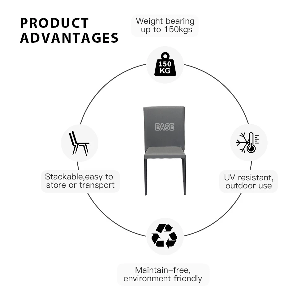 Armless Outdoor Upholstered Restaurant Chairs high quality