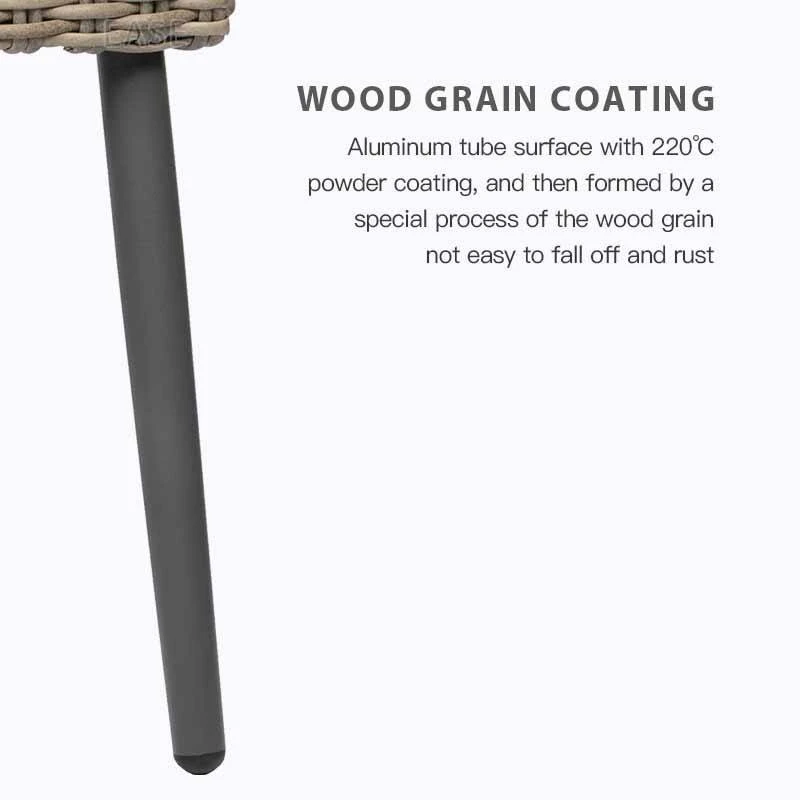Cafe Aluminum Outdoor Rattan Wicker Chairs high quality