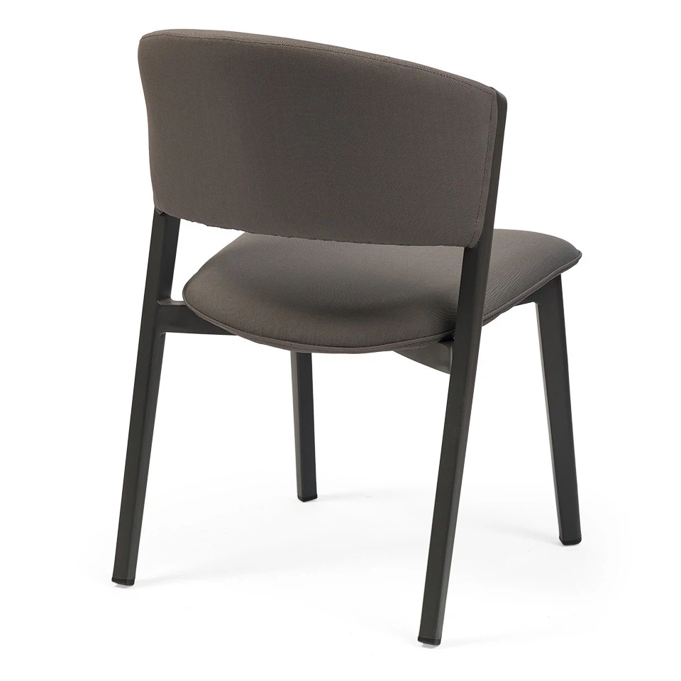 Curved Back Upholstered Restaurant Chairs factory