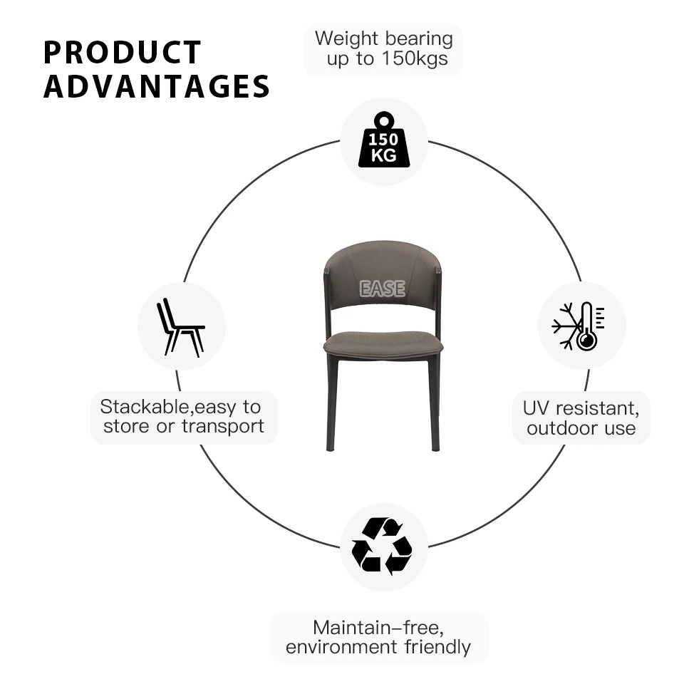 Curved Back Upholstered Restaurant Chairs high quality