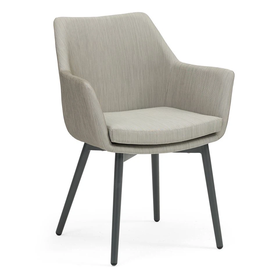 Upholstered Restaurant Chairs With Black Legs