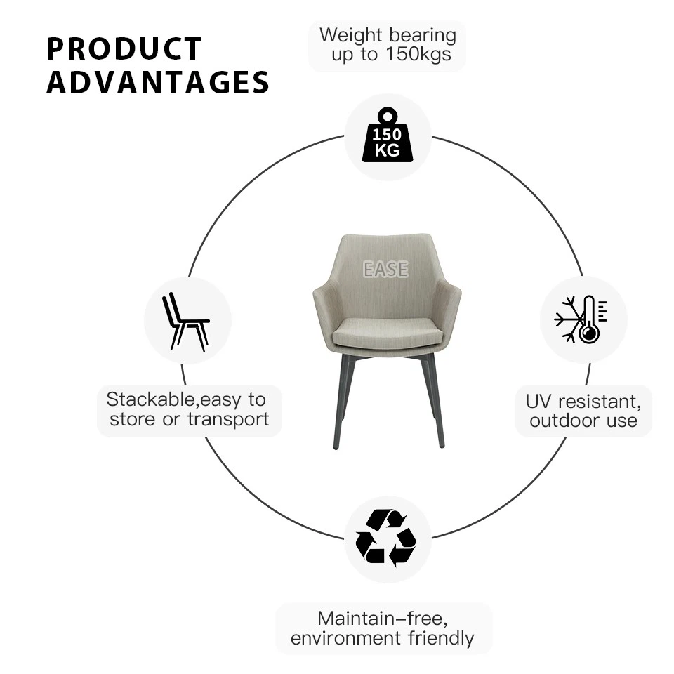 Upholstered Restaurant Chairs With Black Legs high quality