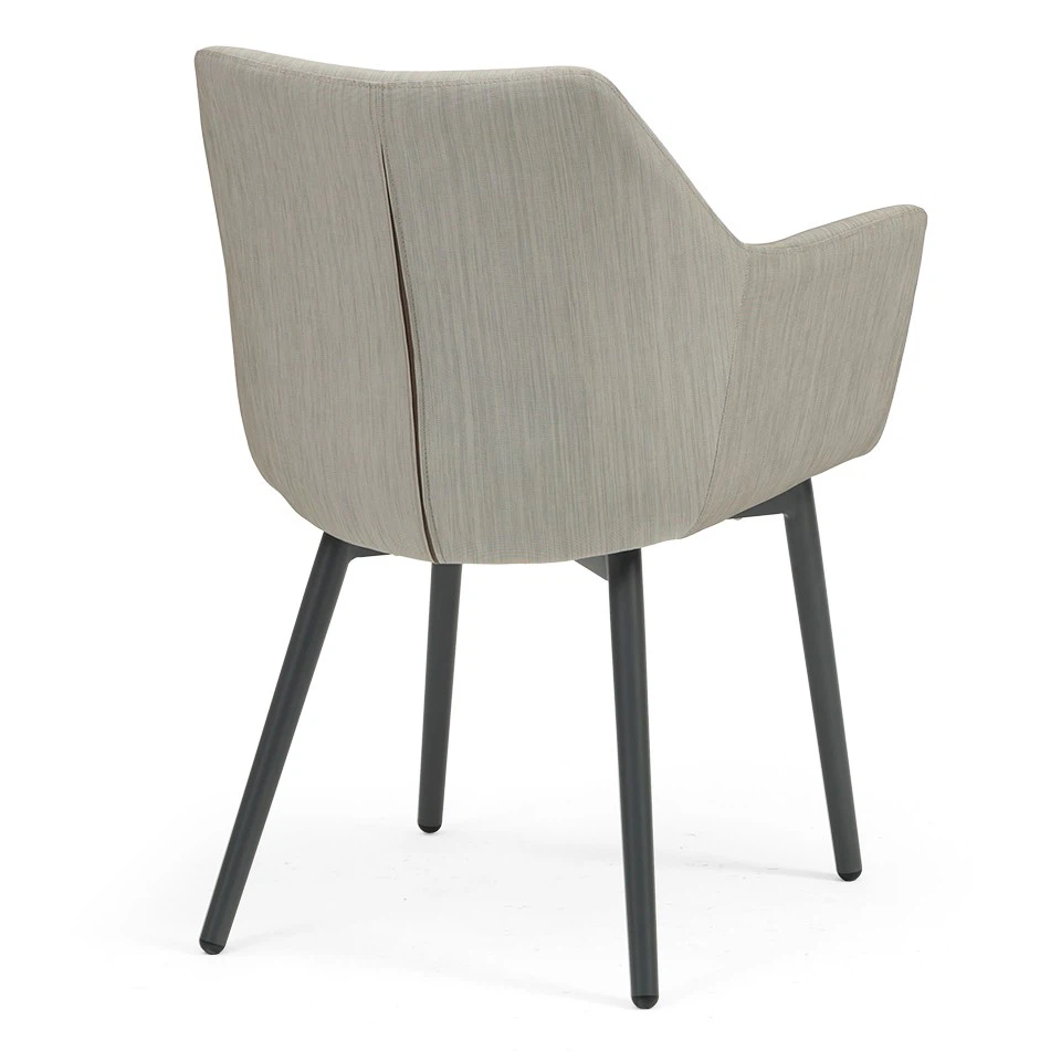 Upholstered Restaurant Chairs With Black Legs factory