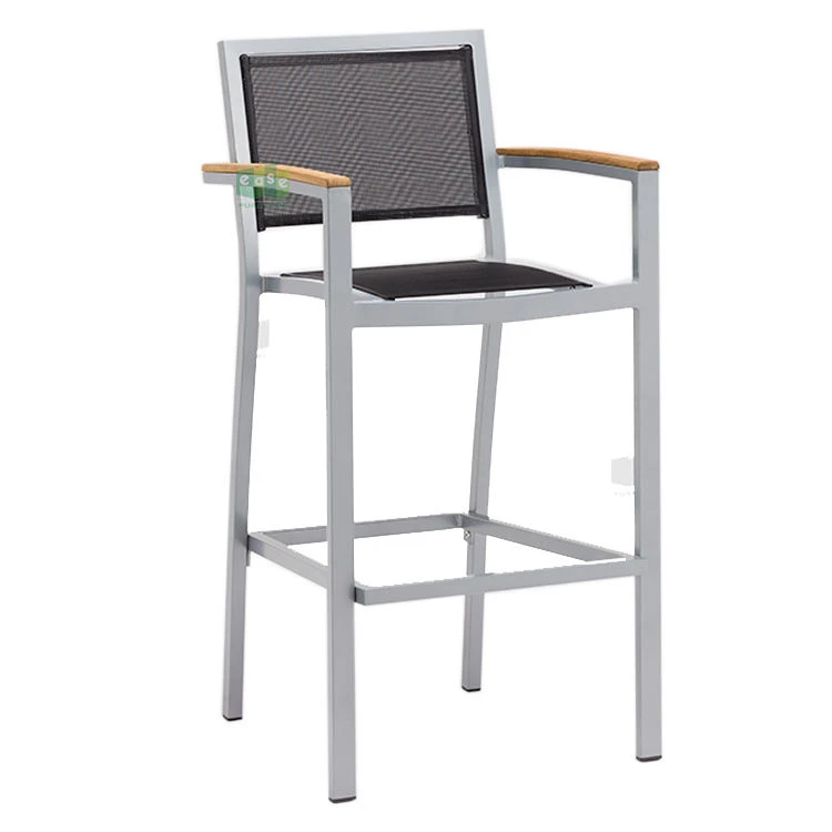 Modern Aluminum Textilene Outdoor Bar Stools