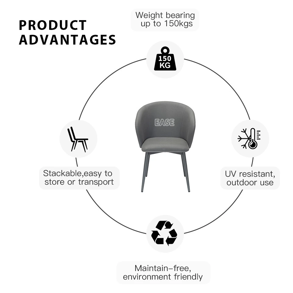 Modern Aluminum Upholstered Restaurant Chairs high quality
