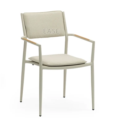 Aluminum Frame Padded Outdoor Dining Chairs