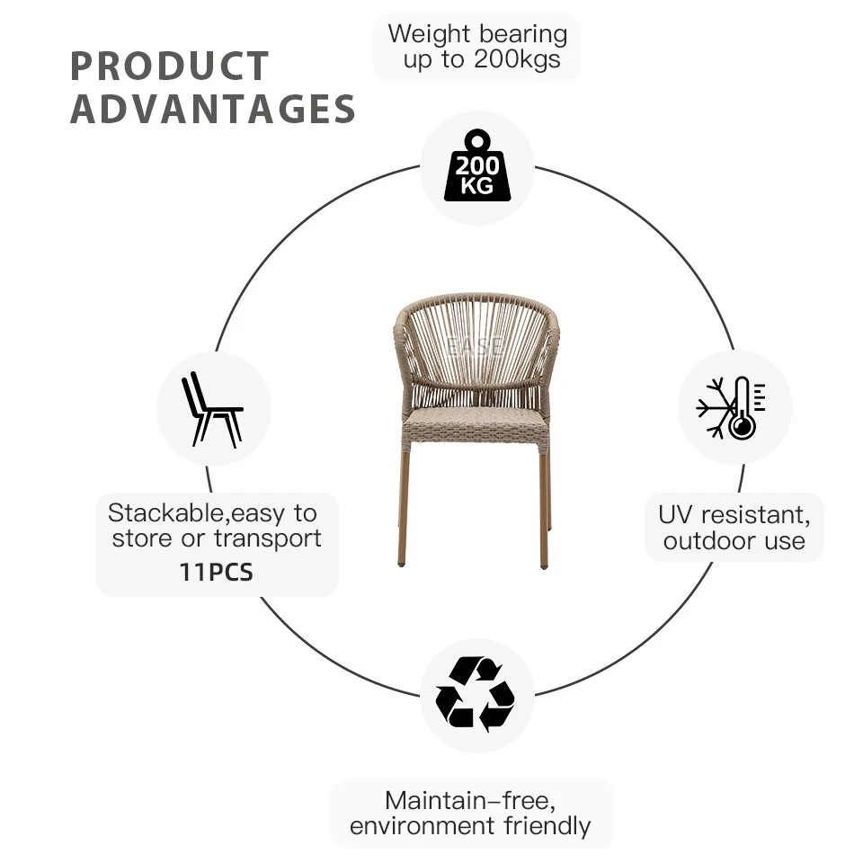 PE Rope Commercial Outdoor Chairs price