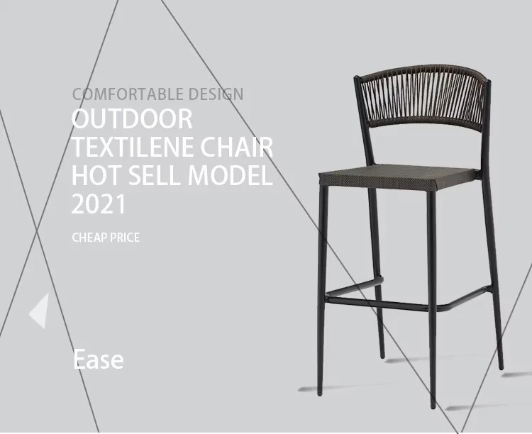 Rope Textilene Aluminum Outdoor Bar Stools Factory in China Rope Textilene Aluminum Outdoor Bar Stools Factory in China