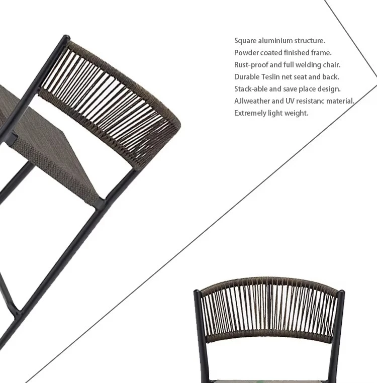 Rope Textilene Aluminum Outdoor Bar Stools China Rope Textilene Aluminum Outdoor Bar Stools China