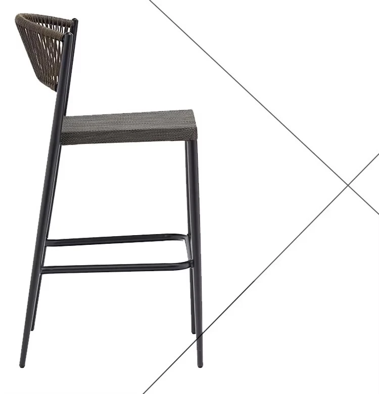 Rope Textilene Aluminum Outdoor Bar Stools Wholesale Rope Textilene Aluminum Outdoor Bar Stools Wholesale