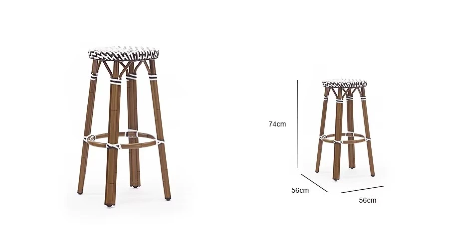 Aluminum Rattan Round Outdoor Bar Stools Factory in China Aluminum Rattan Round Outdoor Bar Stools Factory in China
