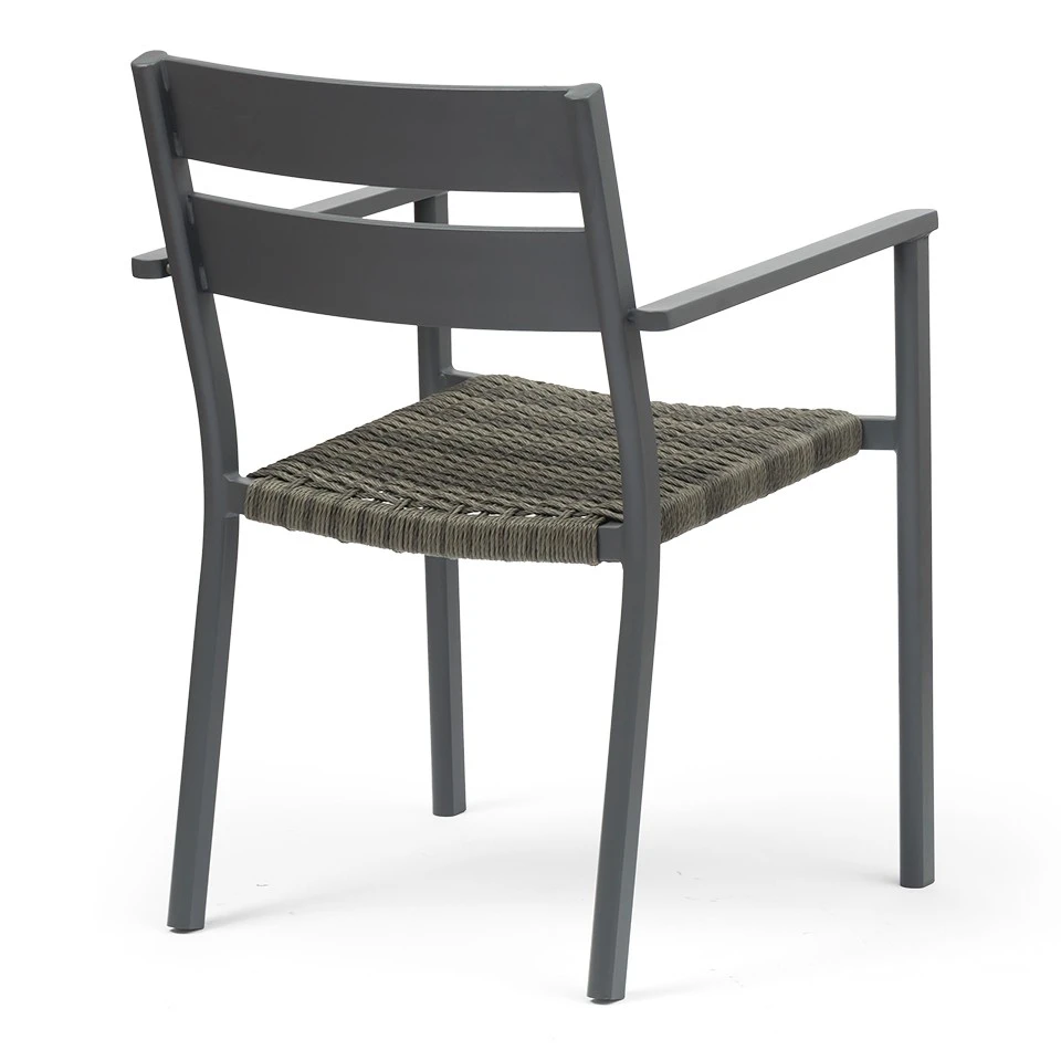 Restaurant Aluminum Rope Outdoor Chairs factory