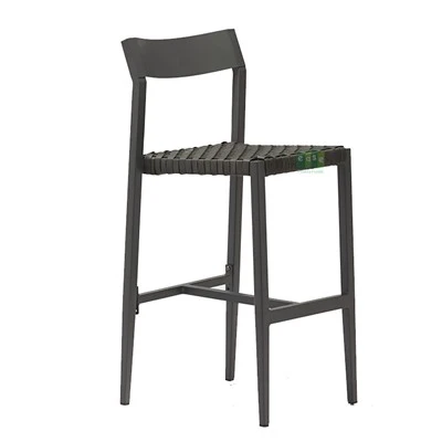 Aluminum Rattan Modern Outdoor Bar Stools