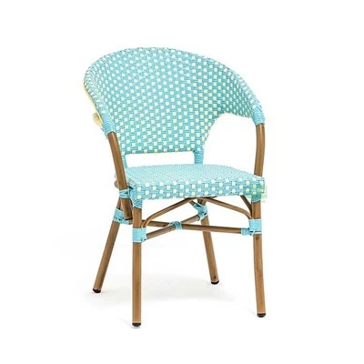 Cafe Outdoor Rattan French Bistro Chairs