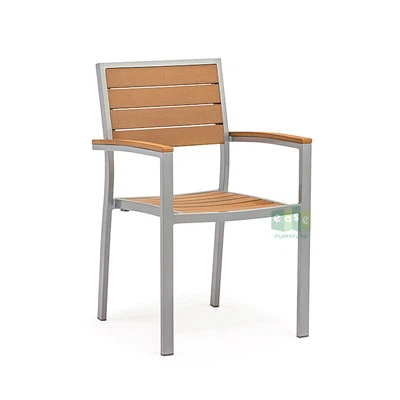 Contemporary Plastic Wood Dining Chairs
