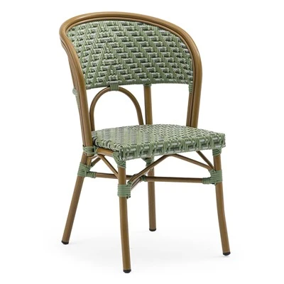 Outdoor Rattan Stackable French Bistro Chairs