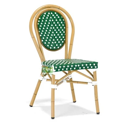 Green Parisian French Bistro Chairs