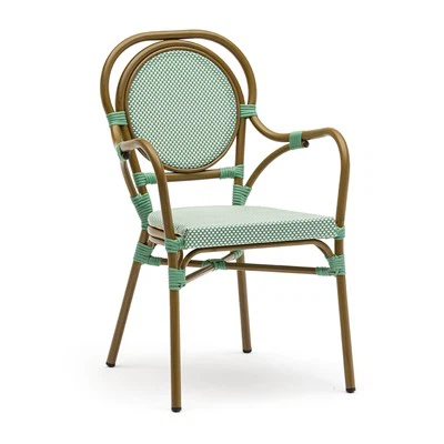 Turquoise Round Back Bistro Chairs