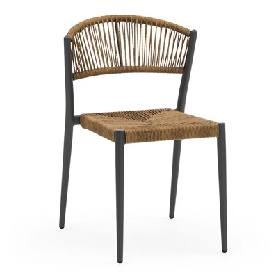 Aluminum Woven Rope Dining Chairs