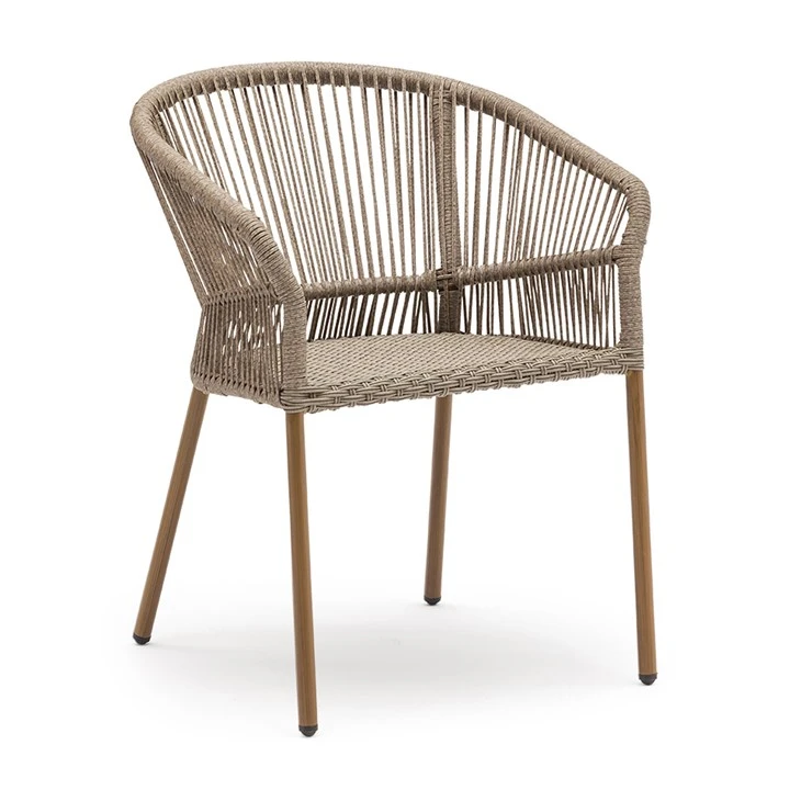 Twisted PE Rope Chair For Outdoor Cafe Style