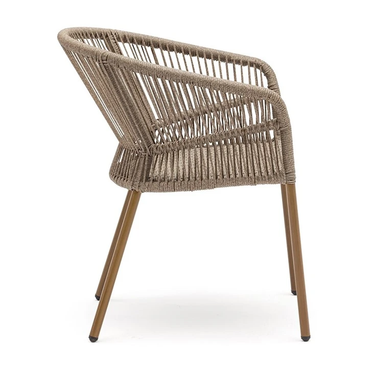 Twisted PE Rope Chair For Outdoor Cafe Style